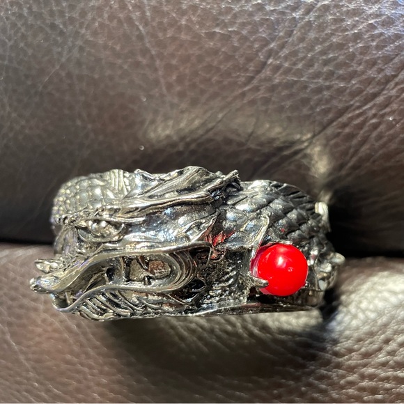 Dragon — Wide Chunky Cuff Bracelet - Picture 8 of 11